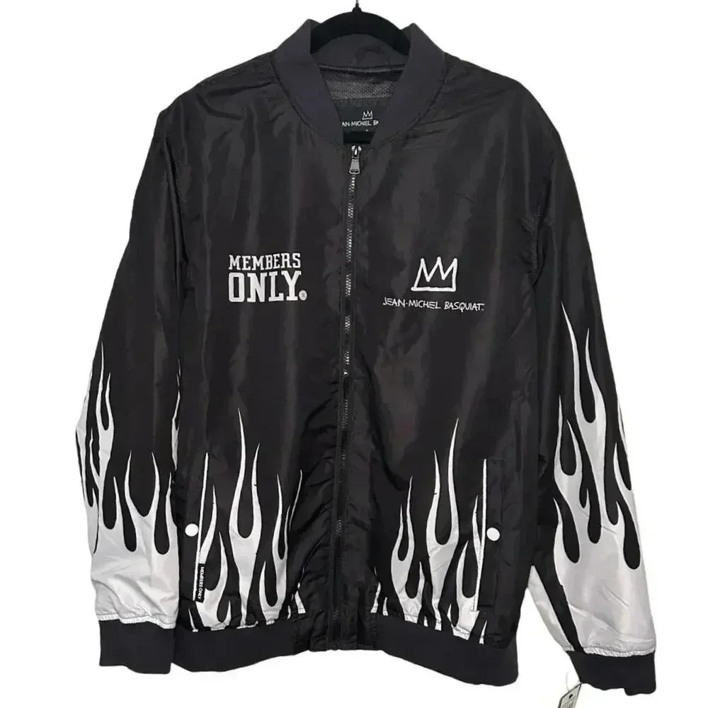 NWT Members Only Jean-Michael Basquiat Men’s Mona Lisa Aviator Windbreaker Large